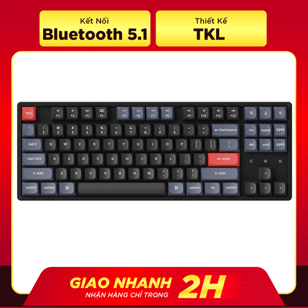  Bàn phím Keychron K8 Pro Keycap Đen Khung Nhôm Led RGB 