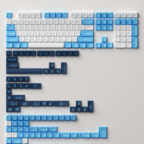  AKKO Keycap set – UNC Blue (PBT Double-Shot / MDA profile / 227 nút) 