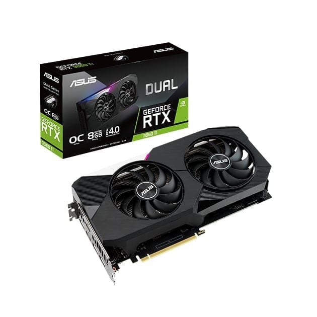 Card màn hình ASUS Dual GeForce RTX 3060 Ti OC Edition 8GB V2 (DUAL-RTX3060TI-O8G-V2)