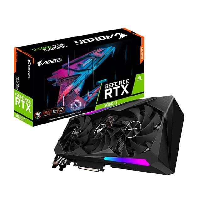 Card màn hình GIGABYTE AORUS GeForce RTX 3060 Ti Master 8G (GV-N306TAORUS-M-8GD)