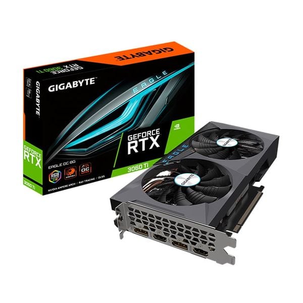 Card màn hình GIGABYTE GeForce RTX 3060 Ti EAGLE OC 8G (GV-N306TEAGLE-OC-8GD)