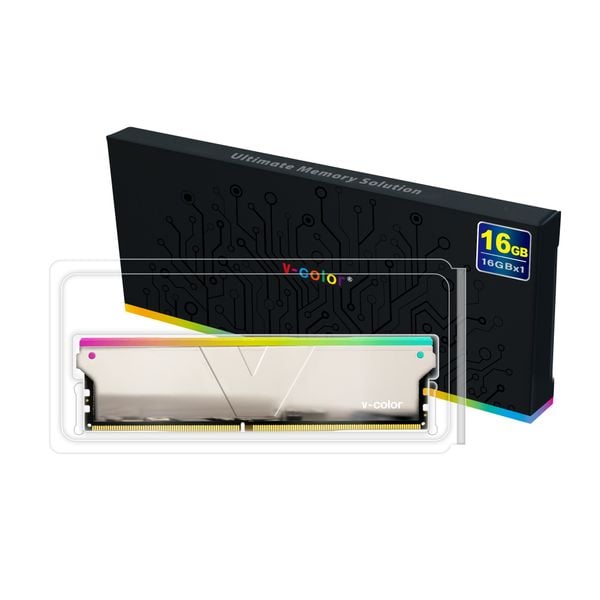 Ram V-Color Skywalker Plus 1x16GB 3600 RGB Silver DDR4 (TL416G36S818CSPSWS)