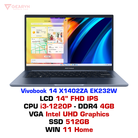  Laptop Asus Vivobook 14 X1402ZA EK232W 