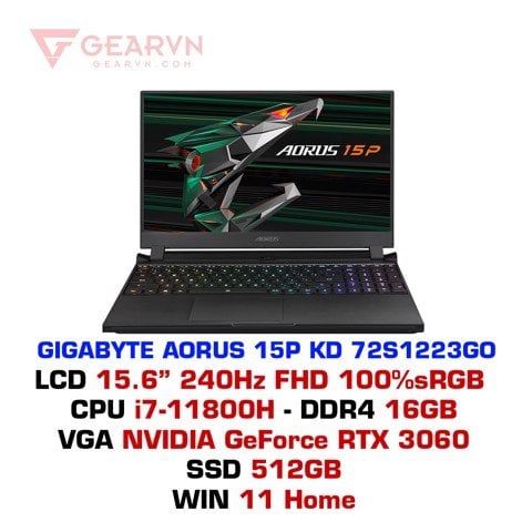  Laptop Gigabyte AORUS 15P KD 72S1223GO 