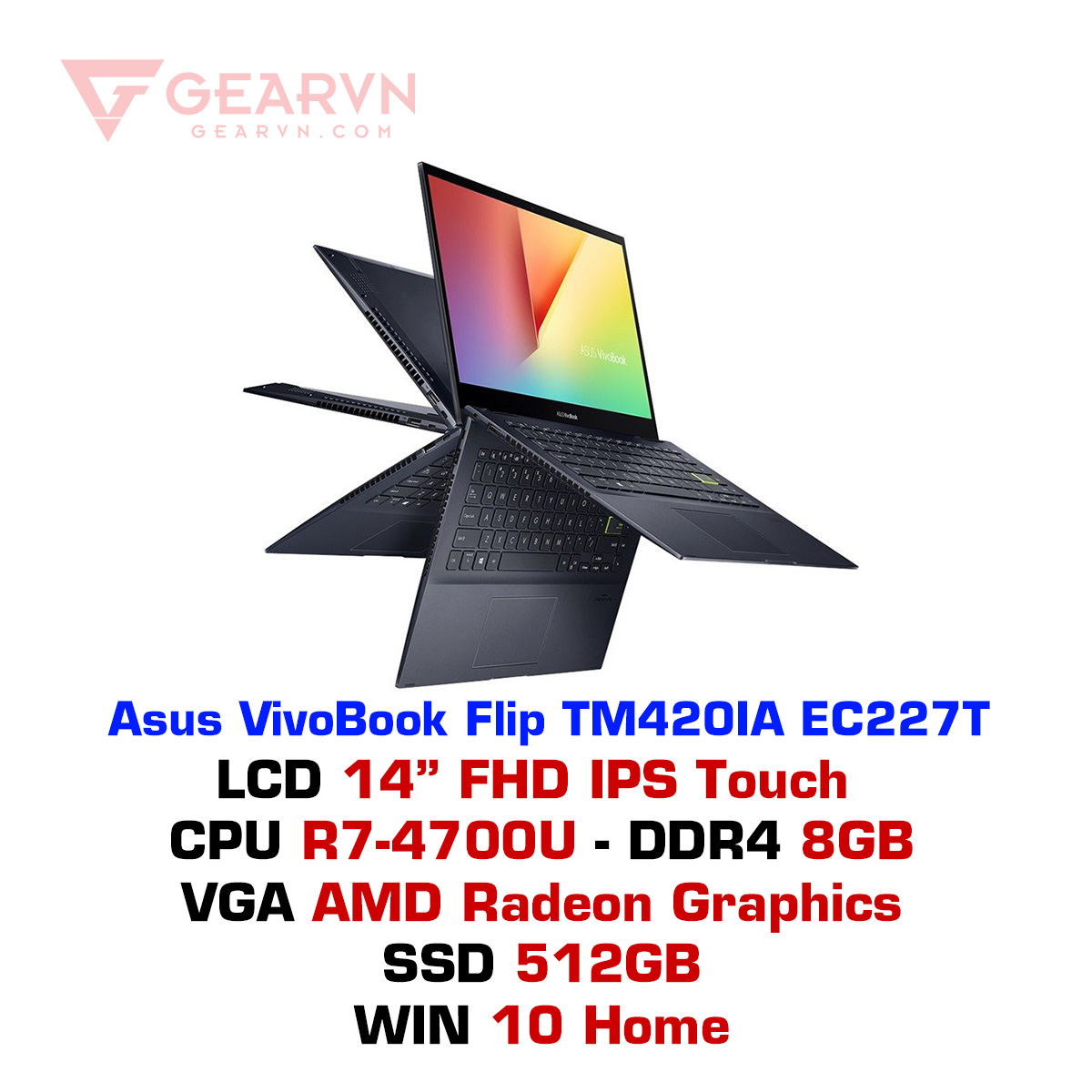 Laptop Asus VivoBook Flip TM420IA EC227T
