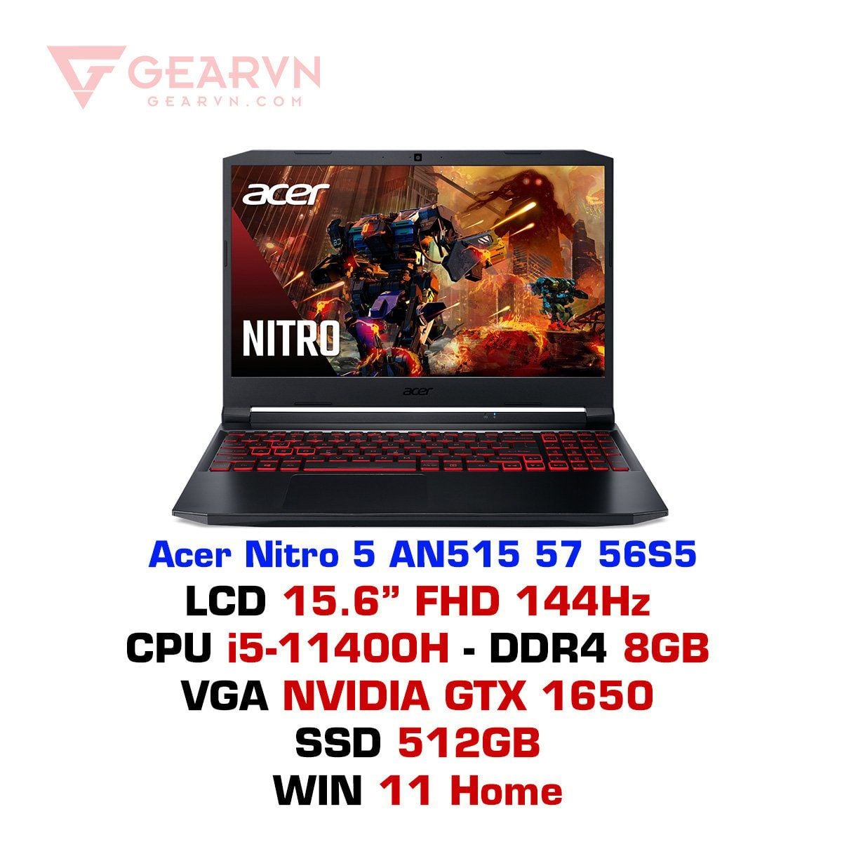  Laptop Gaming Acer Nitro 5 AN515 57 56S5 