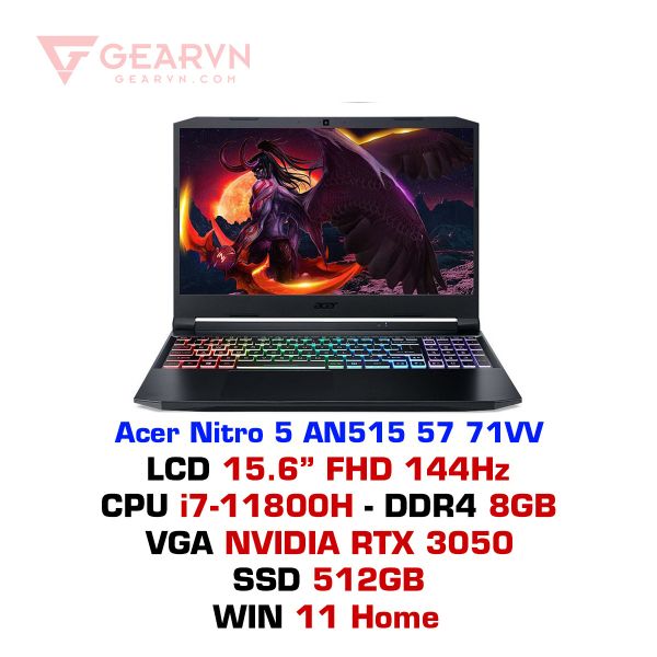  Laptop Gaming Acer Nitro 5 AN515 57 71VV 