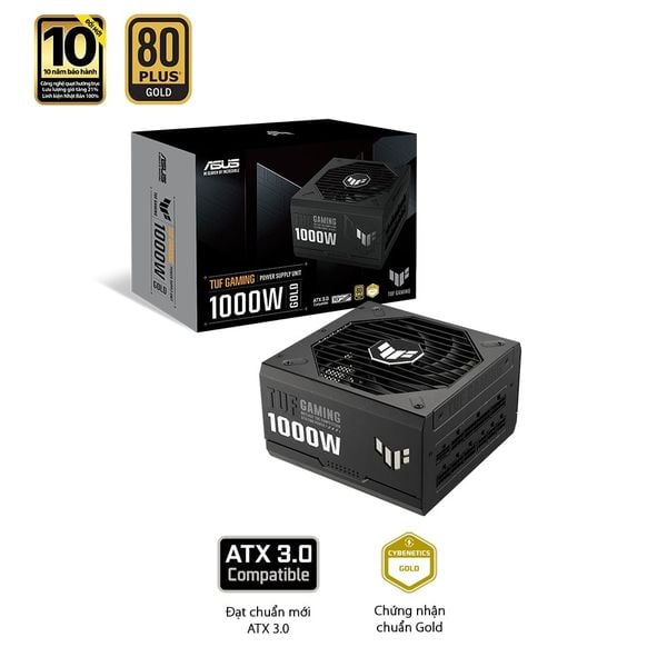  Nguồn máy tính ASUS TUF Gaming 1000W - 80 Plus Gold - Full Modular (1000W) 