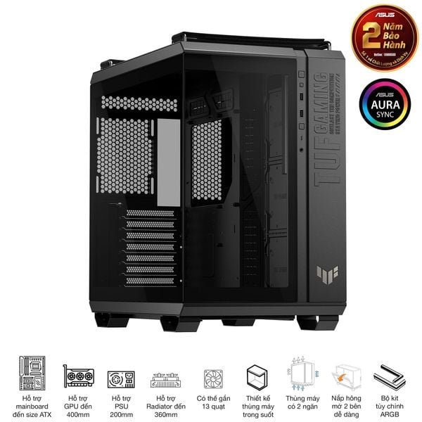  Vỏ máy tính ASUS TUF Gaming GT502 Black 