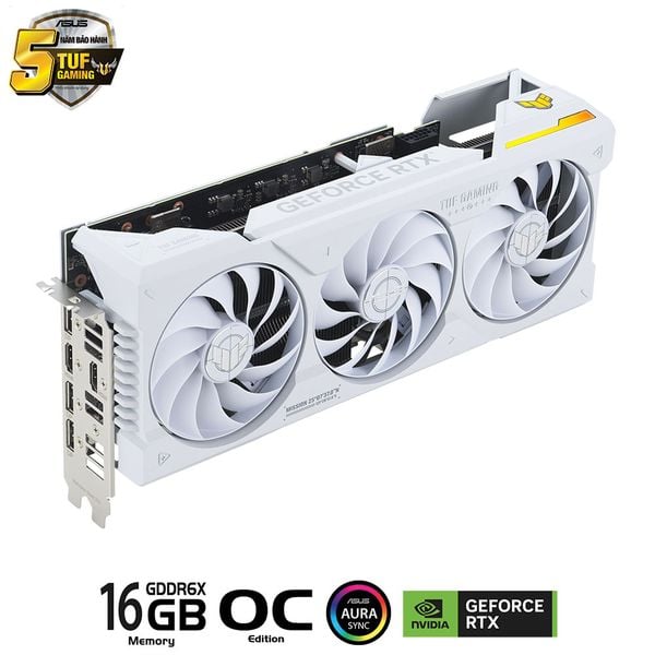  Card màn hình ASUS TUF Gaming GeForce RTX 4070 Ti SUPER 16GB GDDR6X White OC Edition (TUF-RTX4070TIS-O16G-WHITE-GAMING) 