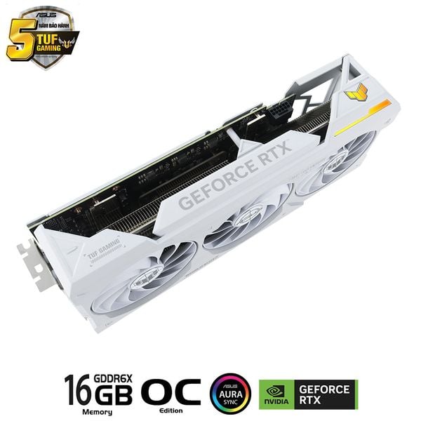  Card màn hình ASUS TUF Gaming GeForce RTX 4070 Ti SUPER 16GB GDDR6X White OC Edition (TUF-RTX4070TIS-O16G-WHITE-GAMING) 