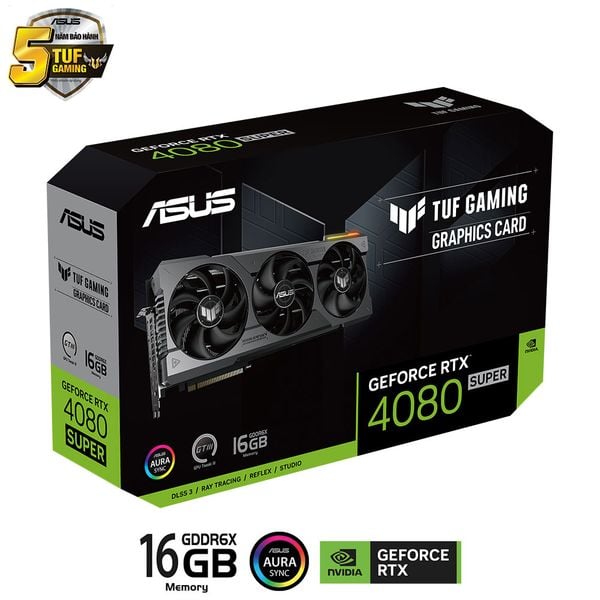  Card màn hình ASUS TUF Gaming GeForce RTX 4080 SUPER 16GB GDDR6X (TUF-RTX4080S-16G-GAMING) 