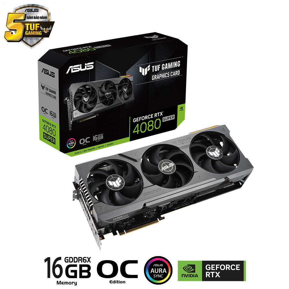 Card Màn Hình Asus Tuf Gaming Geforce Rtx 4080 Super 16Gb Gddr6X Oc Edition