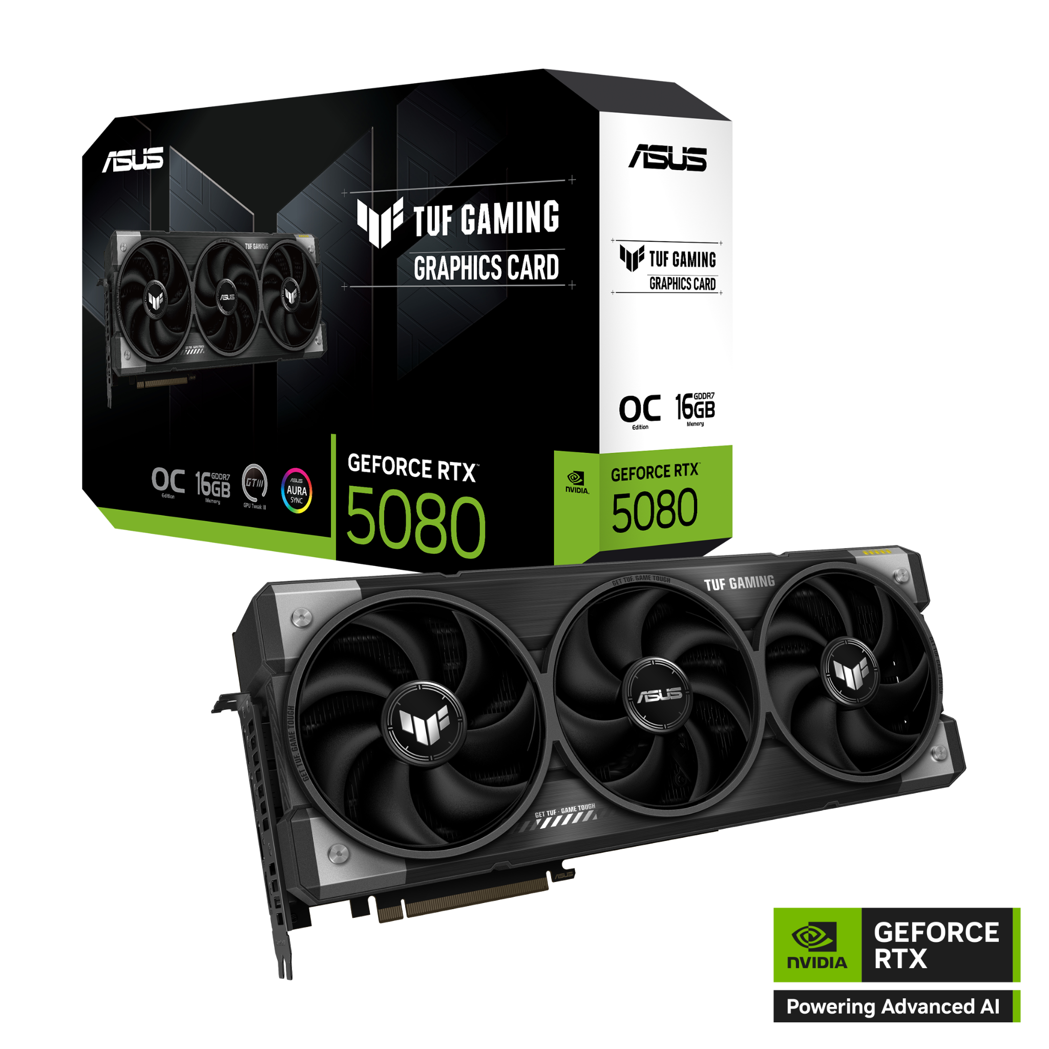 Card màn hình ASUS TUF Gaming GeForce RTX 5080 16GB GDDR7 OC Edition (TUF-RTX5080-O16G-GAMING)