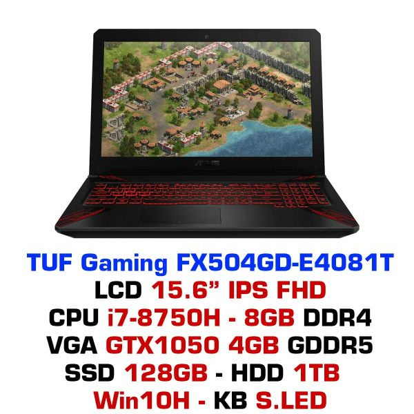  Laptop Gaming Asus FX504GD-E4081T TUF 