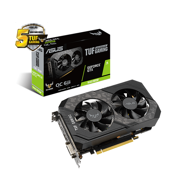  Card màn hình ASUS TUF Gaming GeForce GTX 1660 Super OC Edition 6GB GDDR6 (TUF-GTX1660S-O6G-GAMING) 