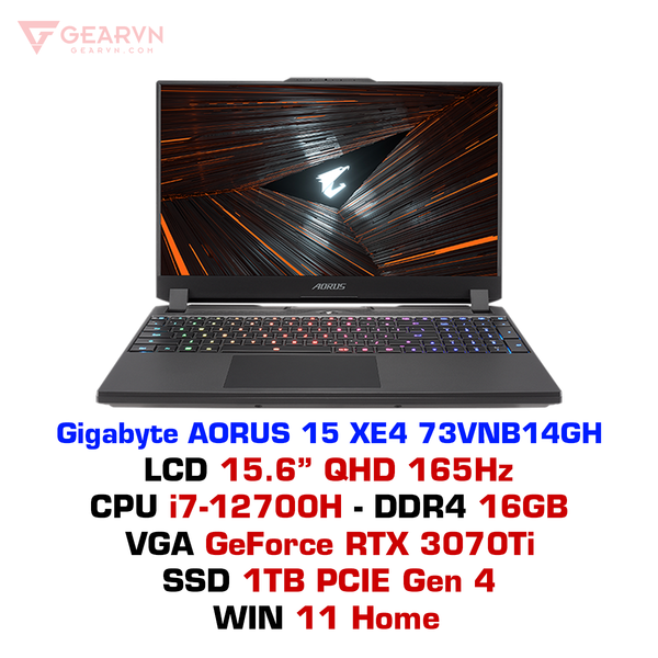 Laptop Gaming Gigabyte AORUS 15 XE4 73VNB14GH