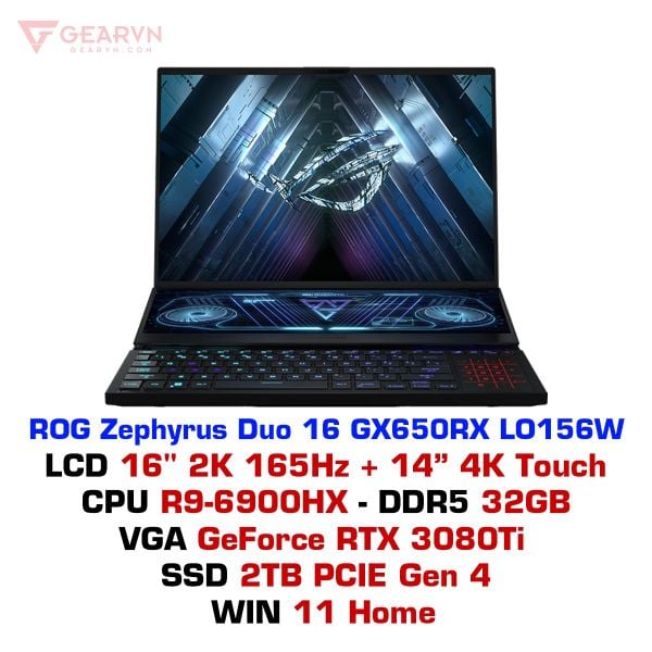  Laptop gaming ASUS ROG Zephyrus Duo 16 GX650RX LO156W 