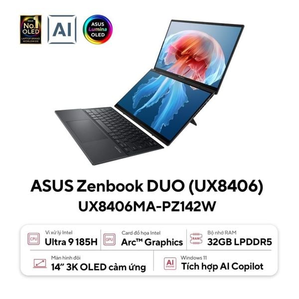 Laptop ASUS Zenbook Duo OLED UX8406MA PZ142W