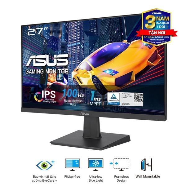  Màn hình ASUS VA27EHF 27" IPS 100Hz viền mỏng 