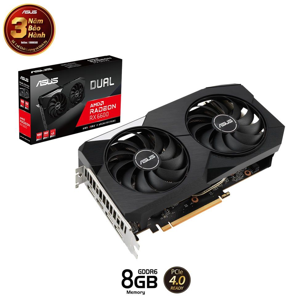 Card màn hình ASUS Dual Radeon RX 6600 8GB chính hãng – GEARVN.COM Card Màn Hình Asus Dual Radeon Rx 6600 8Gb Chính Hãng – Gearvn.Com
