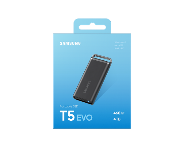 Ổ cứng di dộng SSD SamSung T5 EVO 4TB, USB 3.2 Gen 1, Đen (MU-PH4T0S/WW)