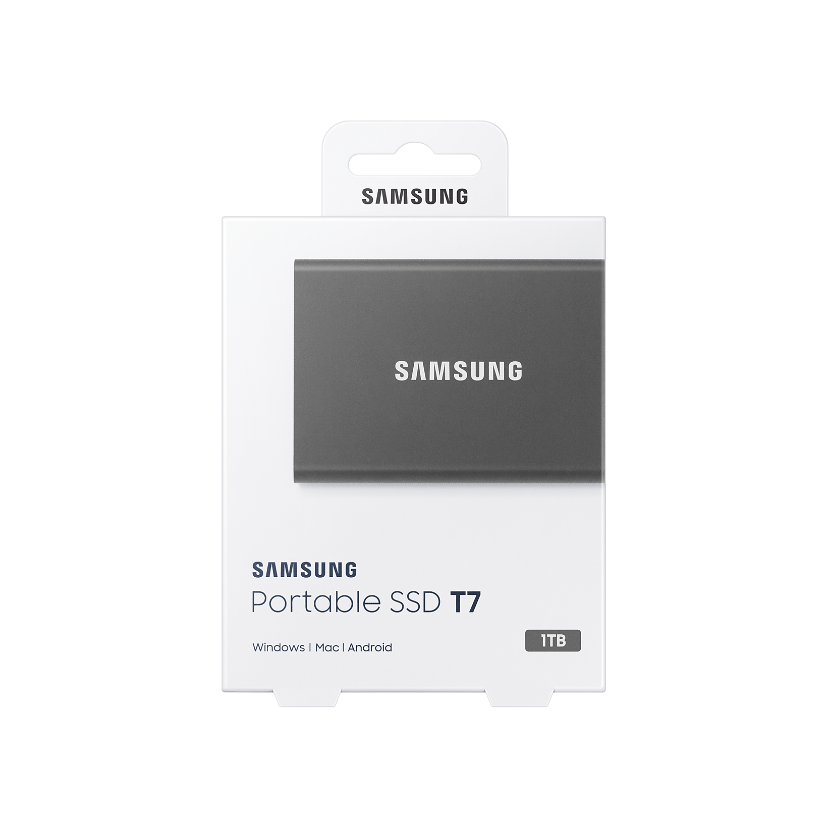 Ổ Cứng Di Dộng Ssd Samsung T7 Portable 1Tb, 2.5 Inch, Usb Typec 3.2, Xám (Mu - Pc1T0T/Ww)