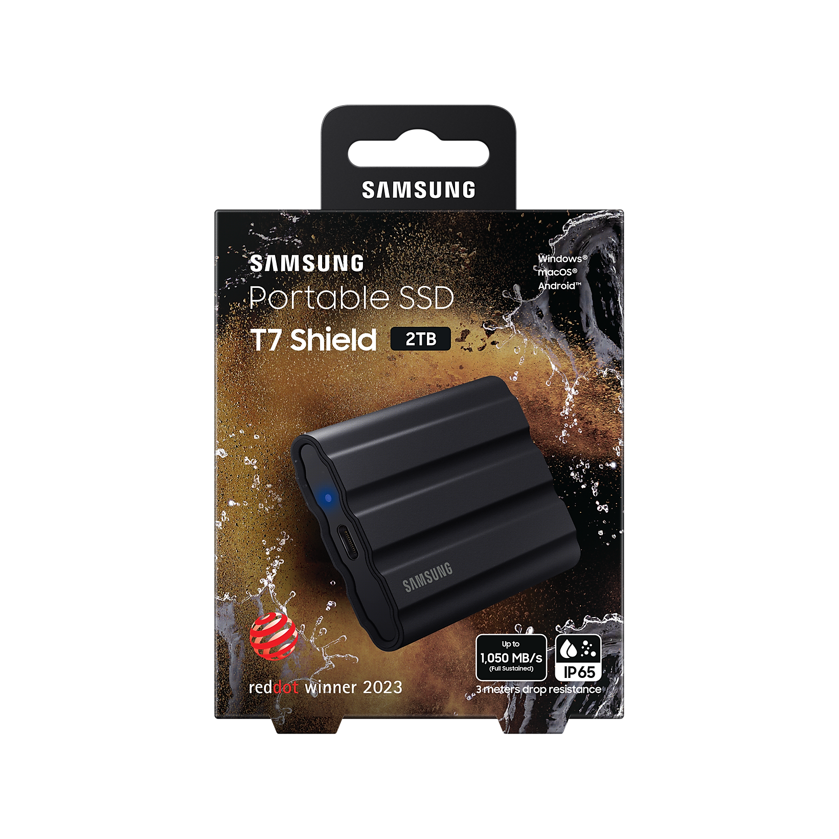 Ổ Cứng Di Dộng Ssd Samsung T7 Portable Shield 2Tb, 2.5 Inch, Usb Typec 3.2, Đen (Mu - Pe2T0S/Ww)