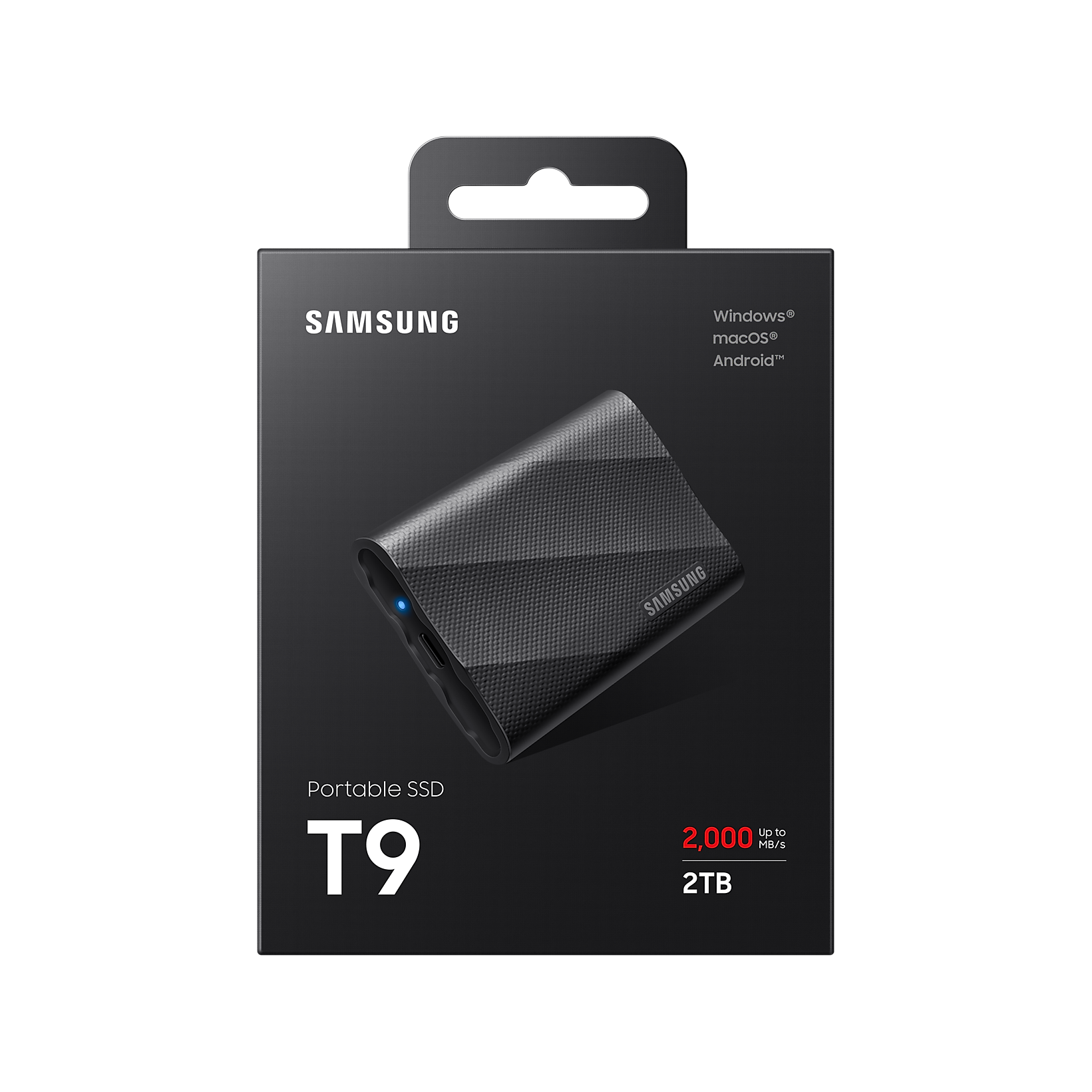 Ổ Cứng Di Dộng Ssd Samsung T9 Portable 2Tb, 2.5 Inch, Usb Typec 3.2, Đen (Mu - Pg2T0B/Ww)