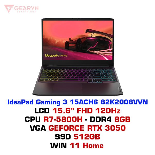  Laptop Lenovo IdeaPad Gaming 3 15ACH6 82K2008VVN 