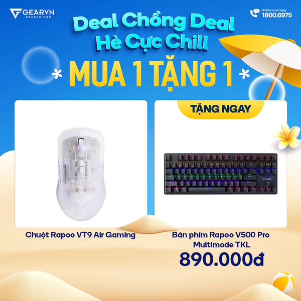  Chuột Rapoo VT9 Air Gaming Không Dây Tím 