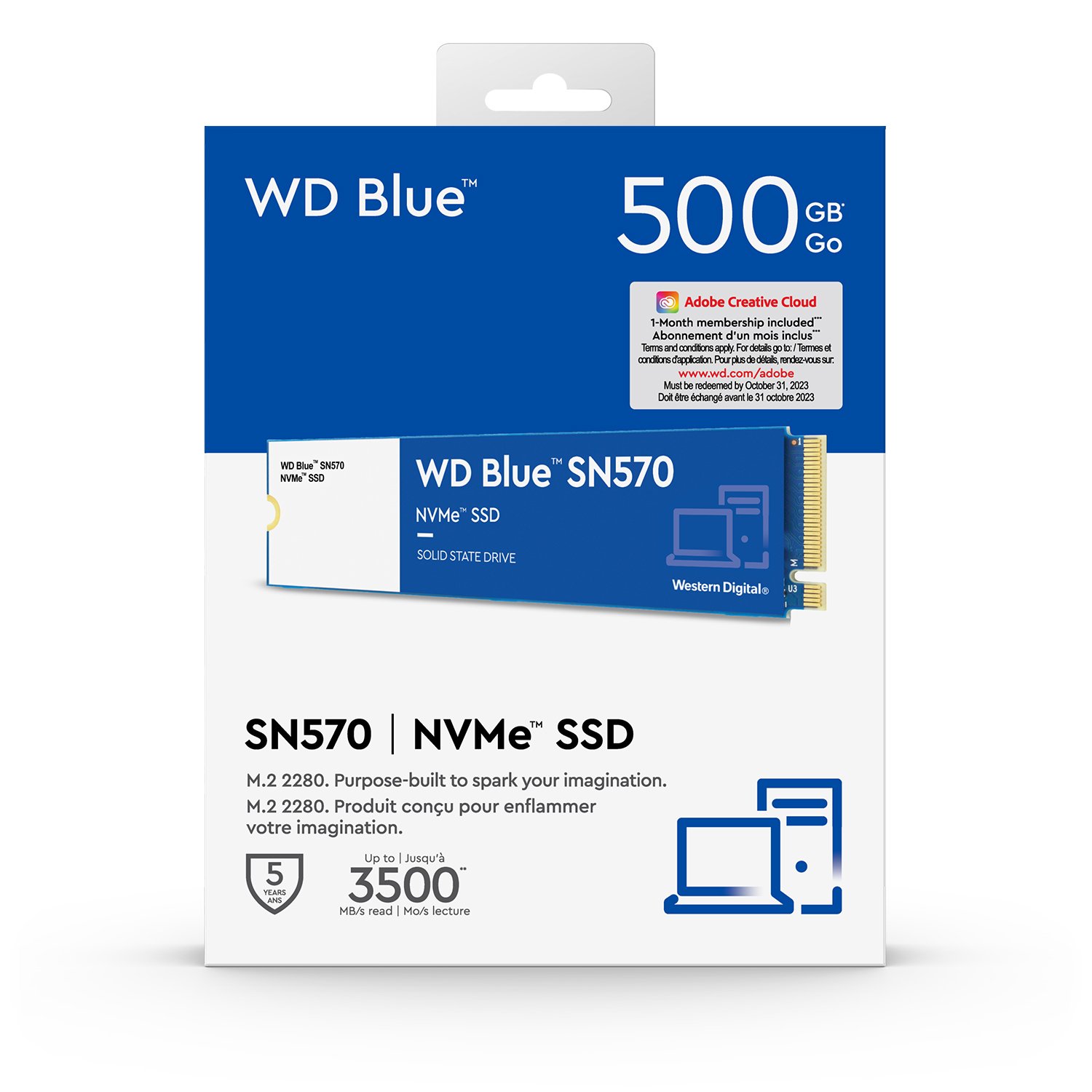 PCパーツWD Blue SN570 NVMe W7DS500G3B0C