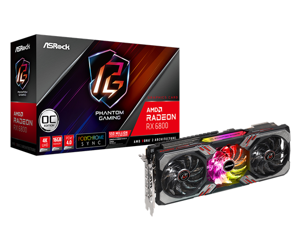  ASROCK Radeon RX 6800 Phantom Gaming D 16G OC 