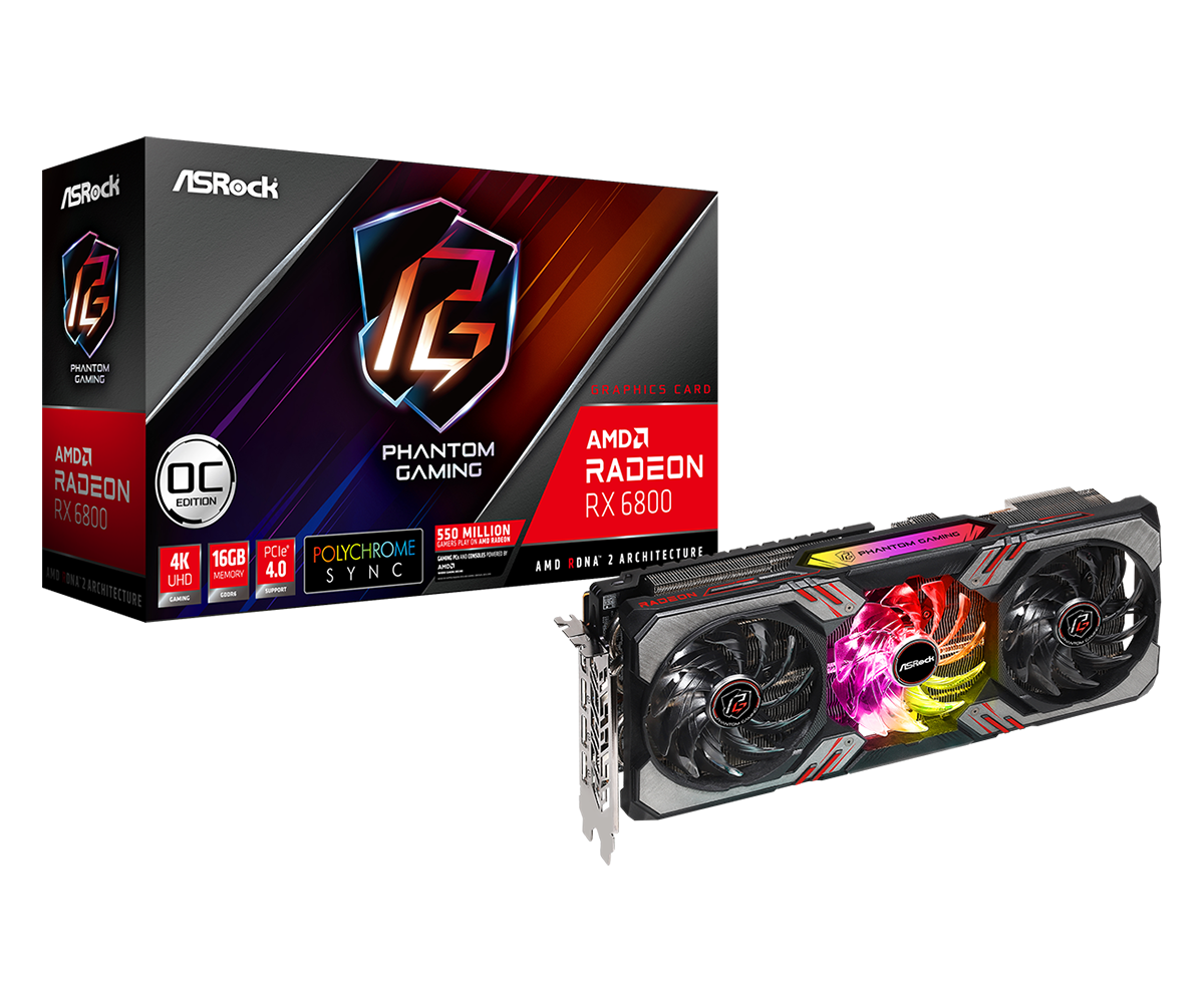  ASROCK Radeon RX 6800 Phantom Gaming D 16G OC 
