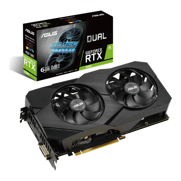  Card màn hình ASUS Dual GeForce RTX 2060 EVO 6GB GDDR6 (DUAL-RTX2060-6G-EVO) 