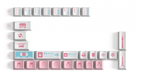  Phụ kiện Keycap Akko World Tour Tokyo R2 – 28 keys 