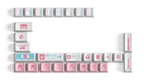 Phụ Kiện Keycap Akko World Tour Tokyo R2 – 28 Keys