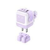  Sạc nhanh Ugreen Robot CD361 35314 cổng USB-C và USB-A GaN 65W (Tím) 