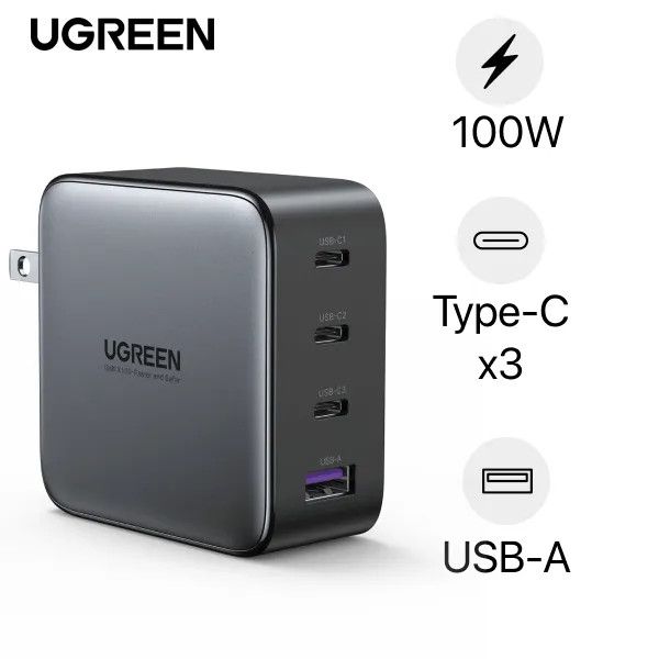 Bộ Sạc Nhanh Gan 100W Ugreen Cd226 40737