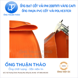  ỐNG BẠT CỐT DÙ PHI 200MM VÀNG CAM - ỐNG BẠT BƠM BÙN CÁT - ỐNG THUẬN THẢO 