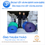  ỐNG BẠT CỐT DÙ  PHI 150mm XANH GÂN - ỐNG BƠM CÁT SỎI BÊ TÔNG - ỐNG THUẬN THẢO 