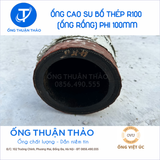  Ống Cao Su Bố Thép Phi 100MM - Ống Rồng Hút Bùn Cát - Hàng Nhập Khẩu 