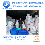  ỐNG BẠT CỐT DÙ PHI 250mm XANH GÂN - ỐNG BƠM CÁT SỎI BÊ TÔNG - ỐNG THUẬN THẢO 