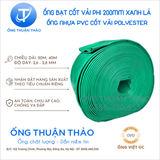  ỐNG BẠT CỐT DÙ  PHI 200MM XANH NGỌC - ỐNG BẠT BƠM CÁT SỎI - ỐNG THUẬN THẢO 