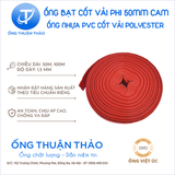  ỐNG BẠT CỐT DÙ  PHI 50MM VÀNG CAM  - ỐNG BẠT BƠM BÙN CÁT - ỐNG THUẬN THẢO 