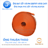  ỐNG BẠT CỐT DÙ PHI 200MM VÀNG CAM - ỐNG BẠT BƠM BÙN CÁT - ỐNG THUẬN THẢO 