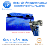  ỐNG BẠT CỐT DÙ PHI 250mm XANH GÂN - ỐNG BƠM CÁT SỎI BÊ TÔNG - ỐNG THUẬN THẢO 