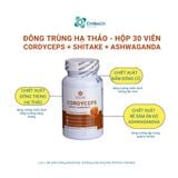  Viên uống đông trùng hạ thảo Cordyceps + Shitake + Ashwaganda tăng cường sinh lý nhập khẩu chính hãng, của felix, mỹ, hộp 30 viên 