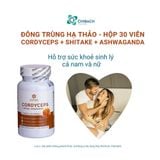  Viên uống đông trùng hạ thảo Cordyceps + Shitake + Ashwaganda tăng cường sinh lý nhập khẩu chính hãng, của felix, mỹ, hộp 30 viên 