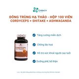  Viên uống đông trùng hạ thảo Cordyceps + Shitake + Ashwaganda tăng cường sinh lý nhập khẩu chính hãng, của felix, mỹ, hộp 100 viên 